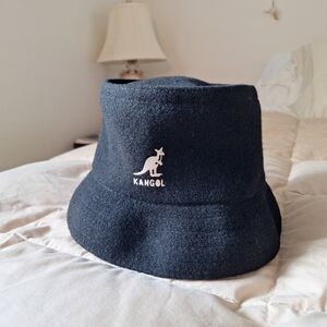 Vintage Kangol Lindale Trilby Black bucket Hat Size M